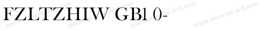 FZLTZHIW GB1 0字体转换